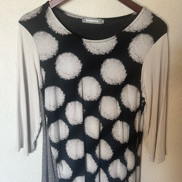 Alembika Asymmetrical Lagenlook Mixed Print Tunic - Picture 7 of 12